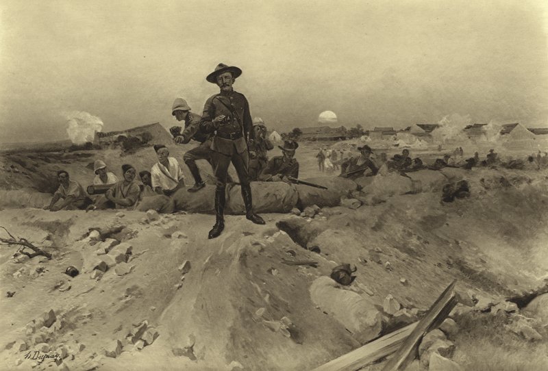 Belagerung von Mafeking, 1900 (Gravur) von Henri Louis Dupray
