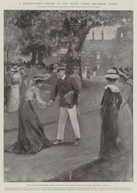Ein angesehener Besucher des Royal Yacht Squadron, Cowes von Henry Charles Seppings Wright