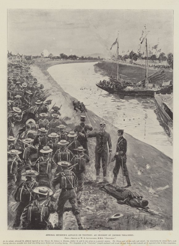 Admiral Seymours Vormarsch auf Tientsin, ein Vorfall chinesischer Hinterlist von Henry Charles Seppings Wright