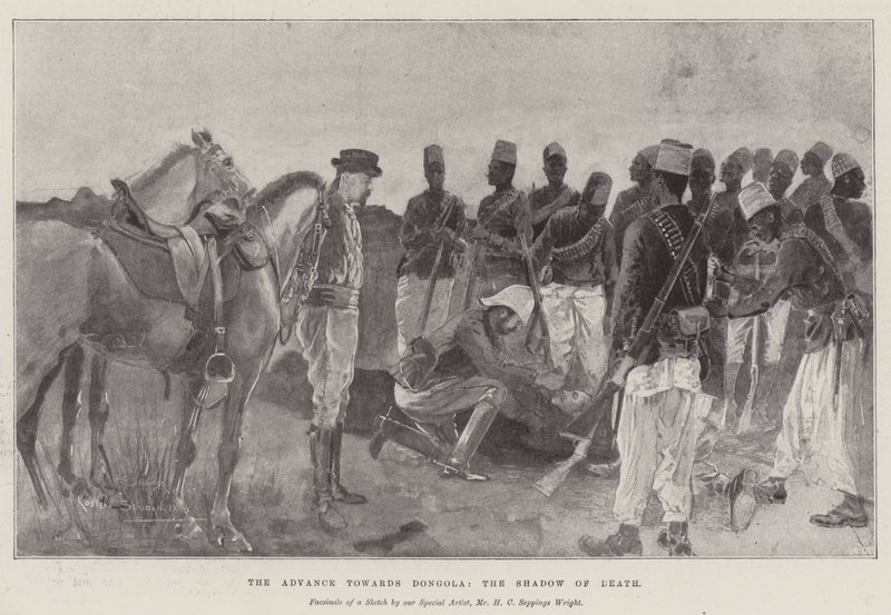 Der Vormarsch auf Dongola, der Schatten des Todes von Henry Charles Seppings Wright