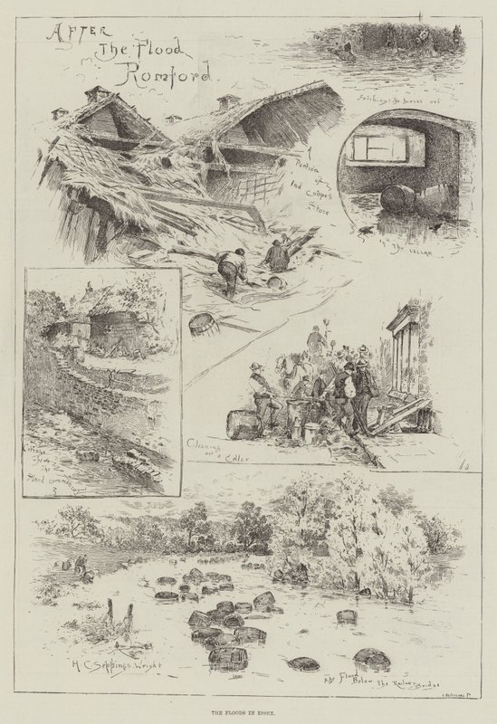 Die Überschwemmungen in Essex von Henry Charles Seppings Wright