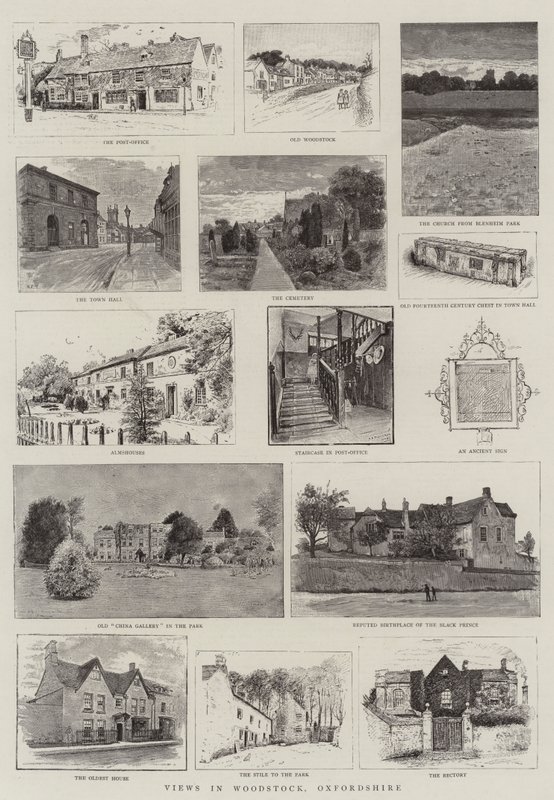 Ansichten in Woodstock, Oxfordshire von Henry Edward Tidmarsh