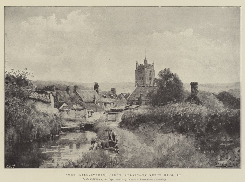 Der Mühlbach, Cerne Abbas von Henry John Yeend King