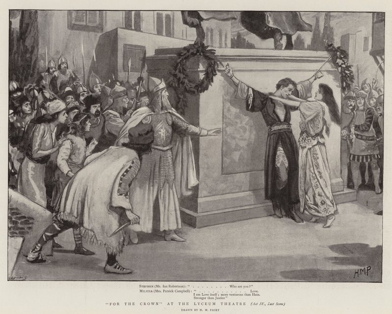 Für die Krone im Lyceum Theatre, Akt IV, letzte Szene von Henry Marriott Paget