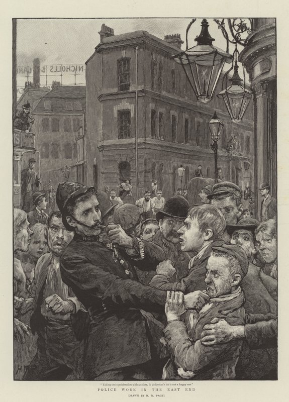 Polizeiarbeit im East End von Henry Marriott Paget