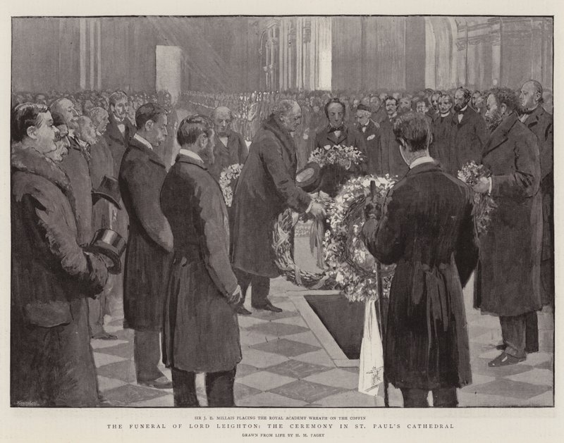 Die Beerdigung des verstorbenen Lord Leighton, die Zeremonie in der St. Paul