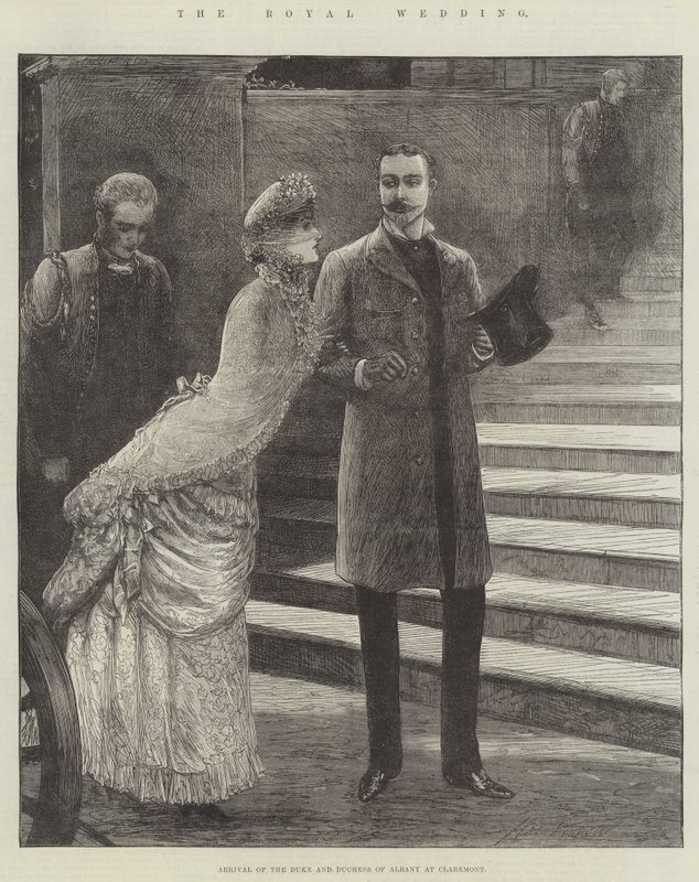 Die königliche Hochzeit, Ankunft des Herzogs und der Herzogin von Albany in Claremont von Henry Stephen Ludlow