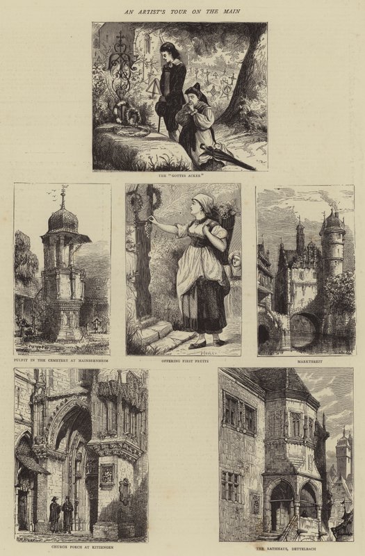 Eine Künstlerreise auf dem Main von Henry William Brewer