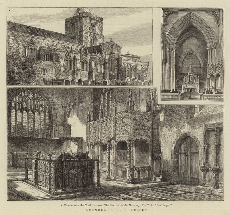Kirche von Arundel, Sussex von Henry William Brewer