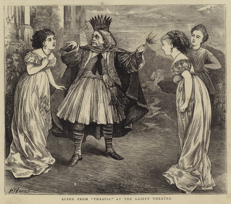 Szene aus Thespis im Gaiety Theatre von Henry Woods