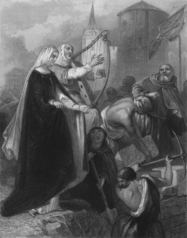 Die Mauer von New Ross, County Wexford, Irland von Henry after Warren