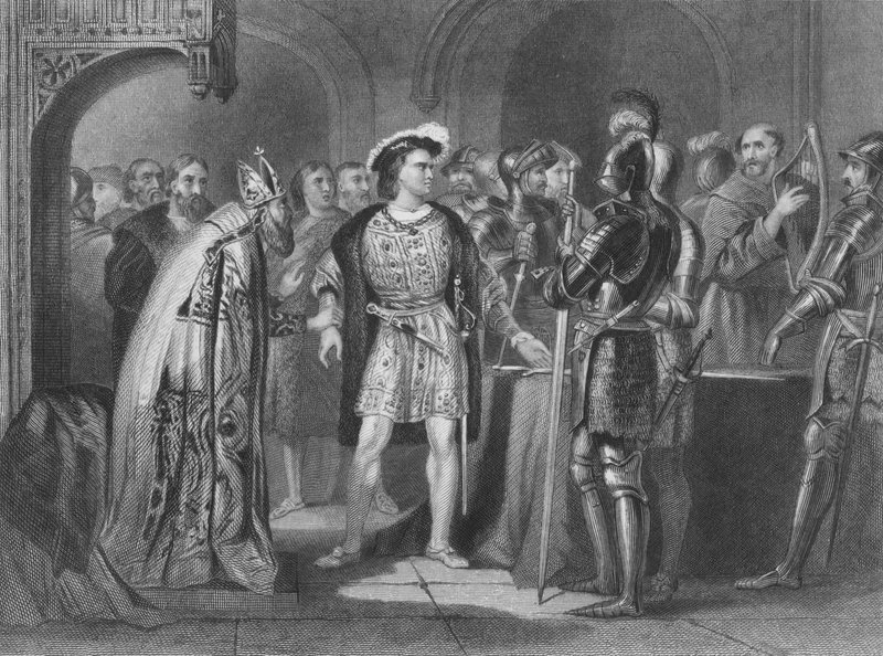 Thomas FitzGerald, 10. Earl of Kildare, schwört Heinrich VIII. von England die Treue ab von Henry after Warren