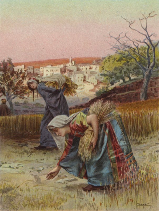 Ährenleser auf dem Feld (Farblithografie) von Henry Andrew Harper