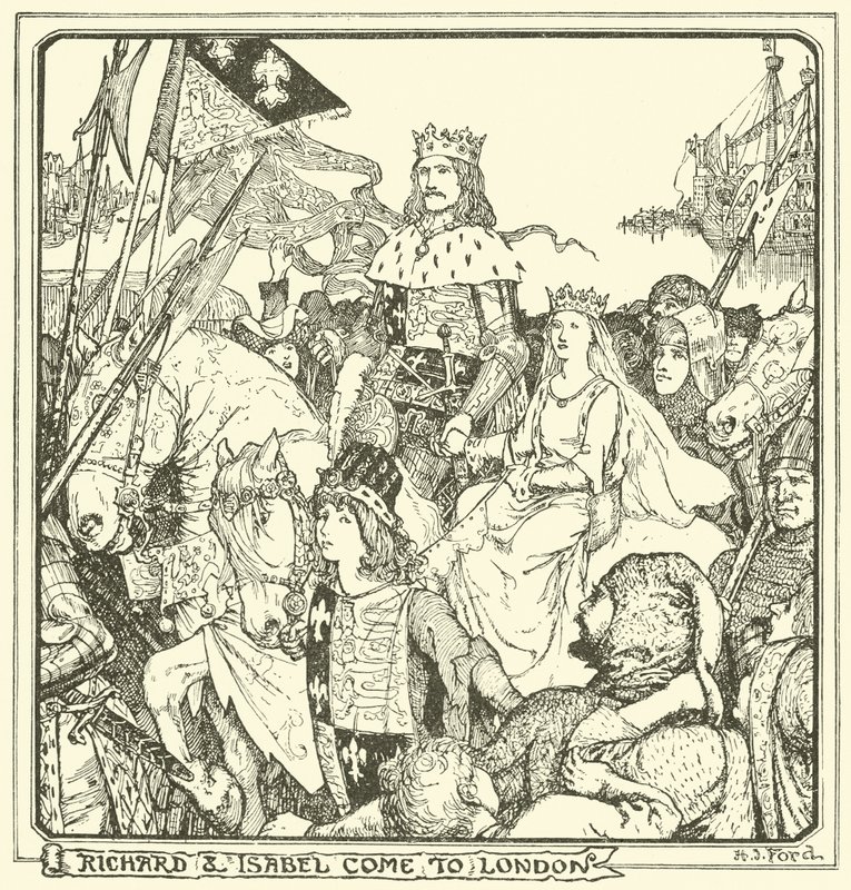 Richard und Isabel kommen nach London von Henry Justice Ford