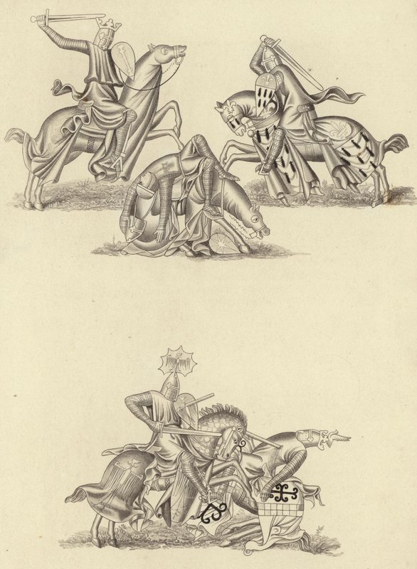 Ritter kämpfen, ca. 1260 von Henry Shaw