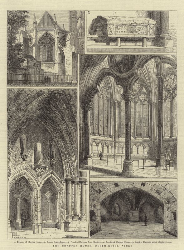 Das Kapitelhaus, Westminster Abbey von Henry William Brewer