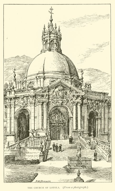 Die Kirche von Loyola (Gravur) von Henry William Brewer