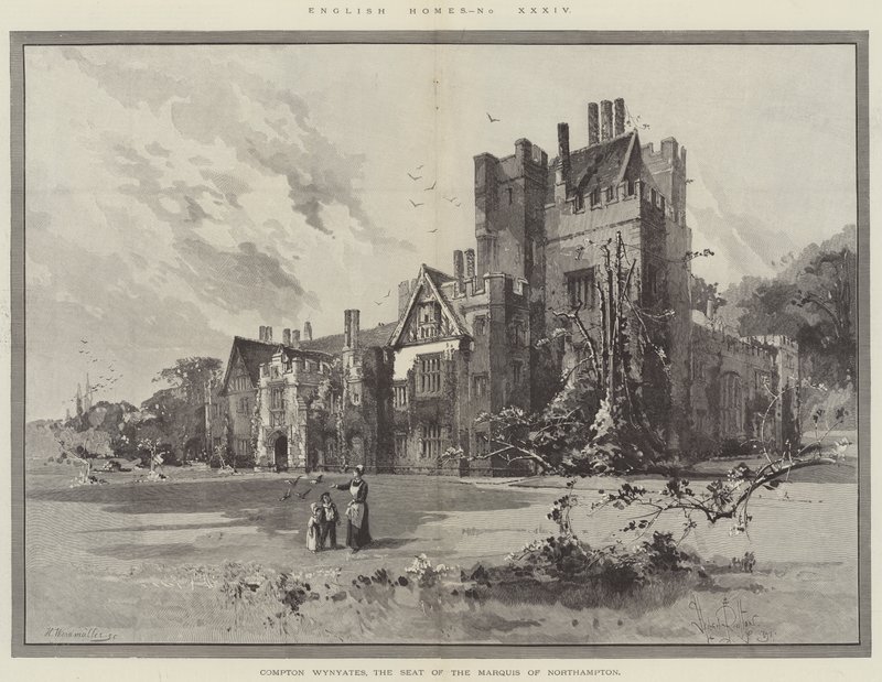 Compton Wynyates, der Sitz des Marquis von Northampton von Herbert Railton