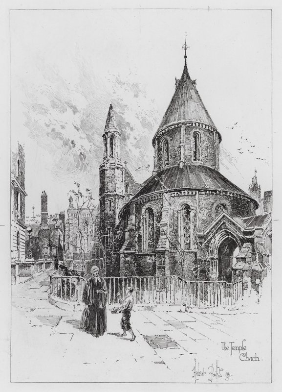 Die Temple Church von Herbert (after) Railton