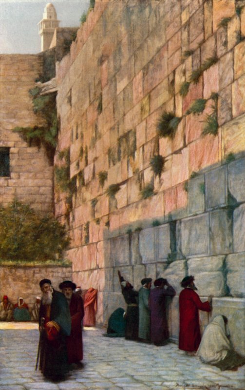 Die Klagemauer, Jerusalem von Herbert Gustave after Schmalz