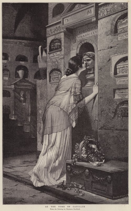Am Grab von Catullus von Hermann Kaulbach