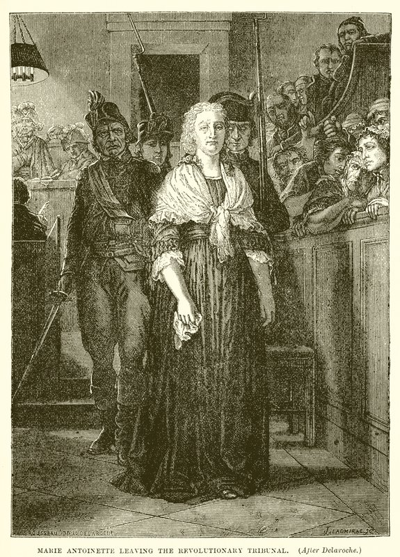 Marie Antoinette verlässt das revolutionäre Tribunal von Hippolyte Delaroche