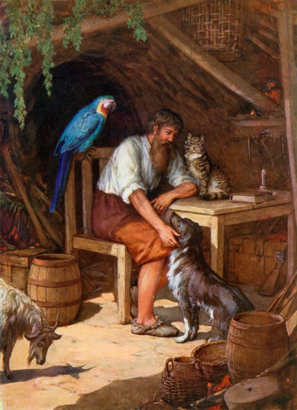 Illustration für Robinson Crusoe von Howard Davie