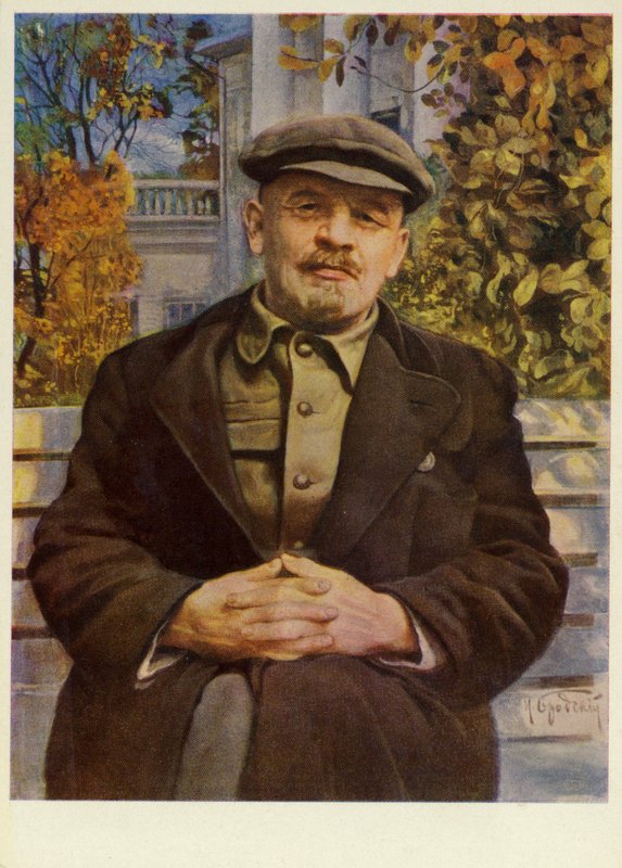 Sowjetführer Wladimir Lenin in Gorki, frühe 1920er Jahre von Isaak Israilevich Brodsky