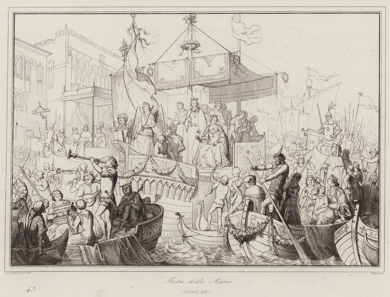 Fest der Mariae, 13. Jahrhundert (Gravur) von Italian School