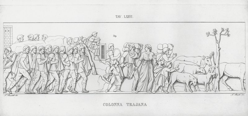 La Colonna Trajana, Trajanssäule von Italian School