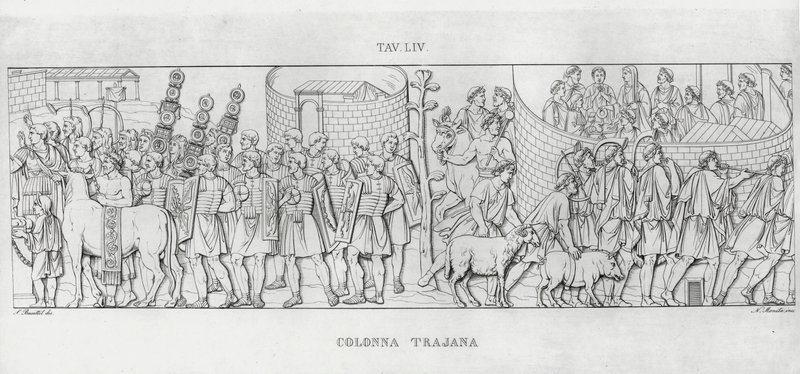 La Colonna Trajana, Trajanssäule von Italian School