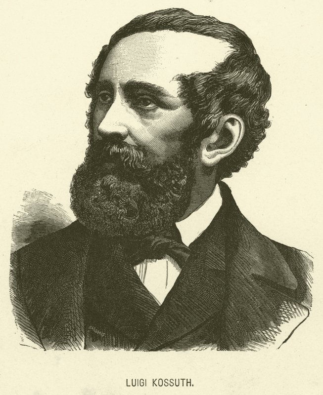 Luigi Kossuth (Gravur) von Italian School