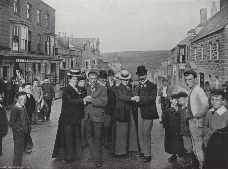 Helston Flora Day, frühe Tänzer von J. Benjamin Stone