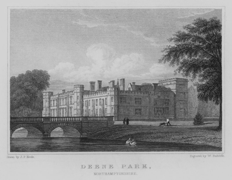 Deene Park, Northamptonshire (Stich) von John Preston Neale