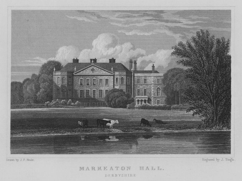 Markeaton Hall, Derbyshire (Stich) von John Preston Neale