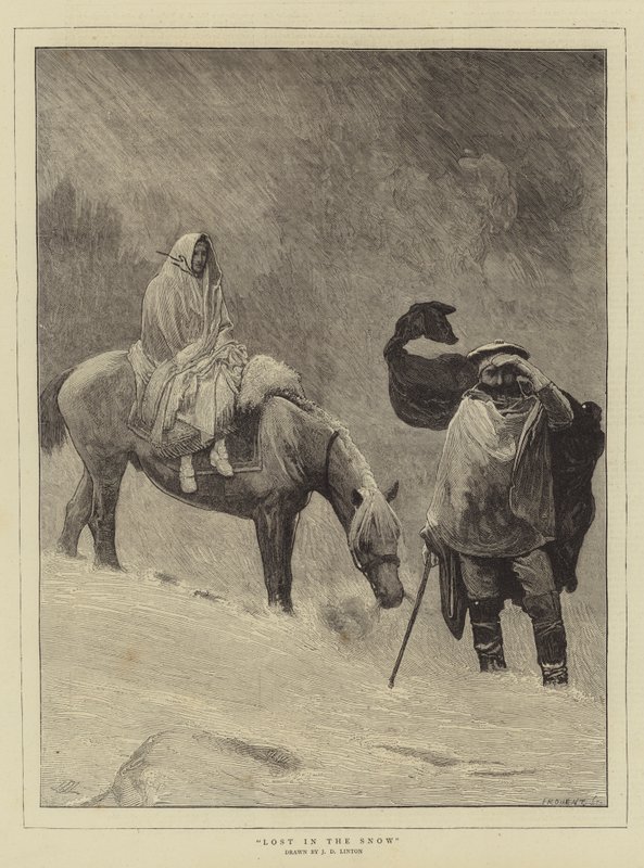 Verloren im Schnee von James Dromgole Linton