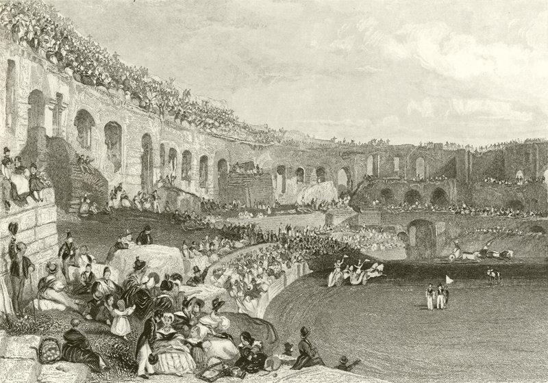 Amphitheater in Nismes von James Duffield Harding