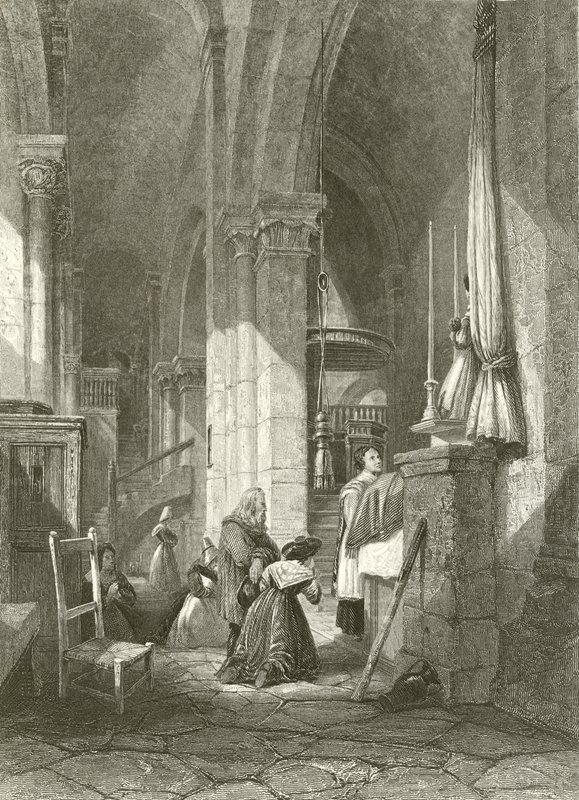 Kirche von Polignac, Auvergne von James Duffield Harding