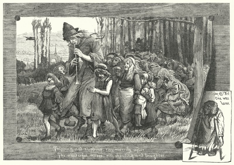 Der Rattenfänger von Hameln (Gravur) von James Elder Christie