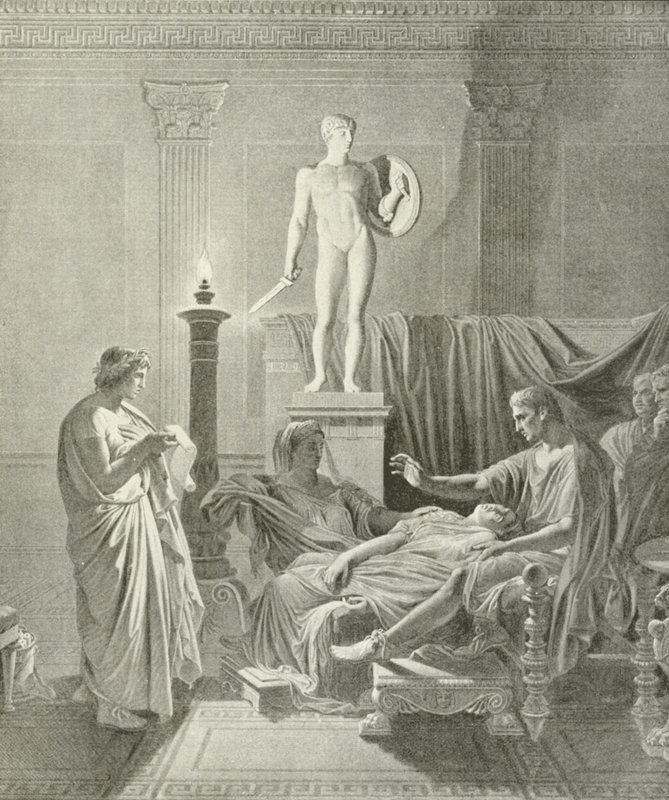 Octavia überwältigt von Virgils Versen von Jean Auguste Dominique Ingres