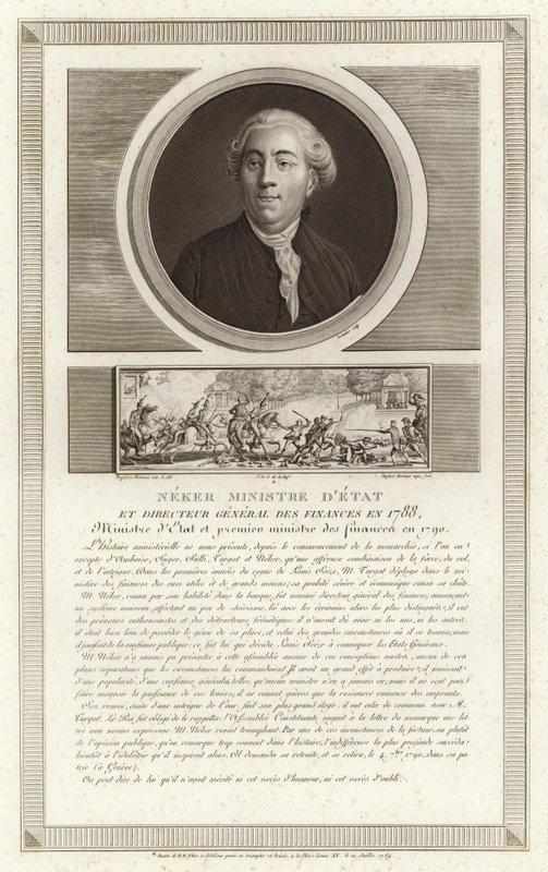Porträt von Jacques Necker von Jean Duplessi Bertaux
