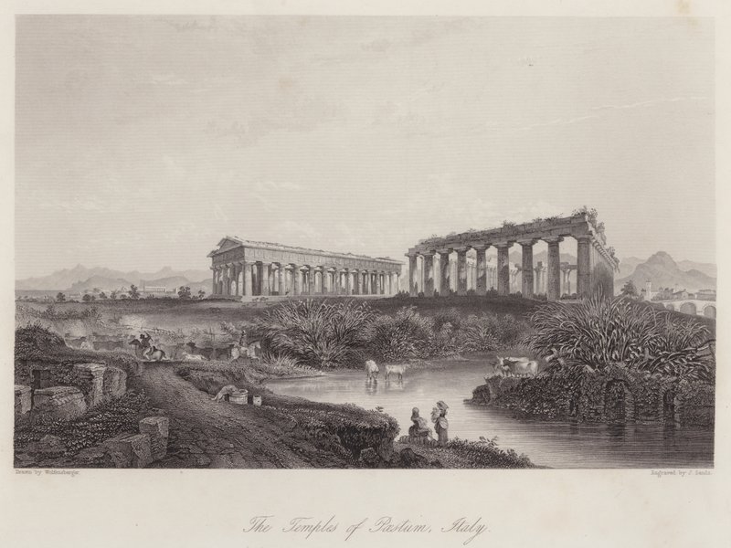 Die Tempel von Paestum, Italien von Johan Wolfensberger
