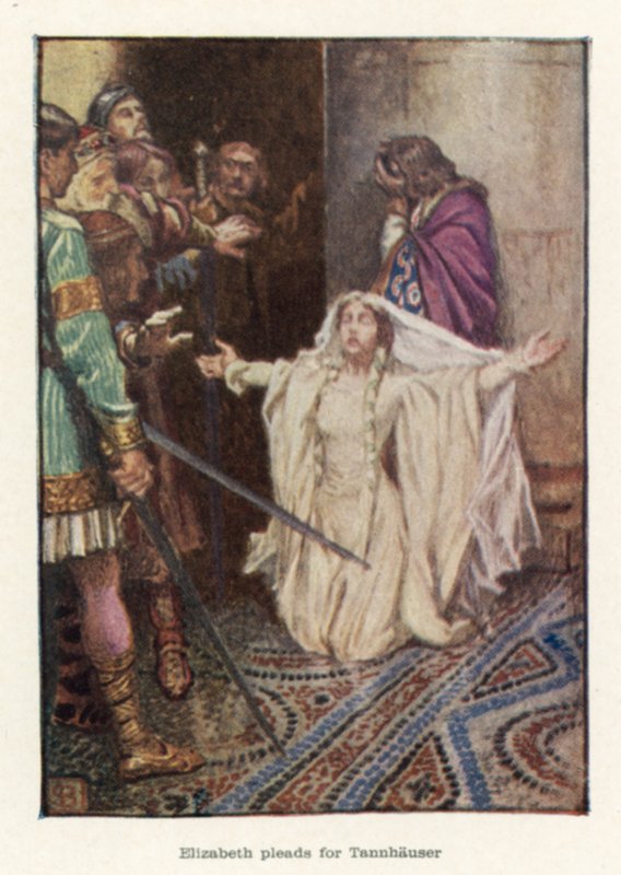 Elisabeth bittet für Tannhäuser von John Byam Liston Shaw