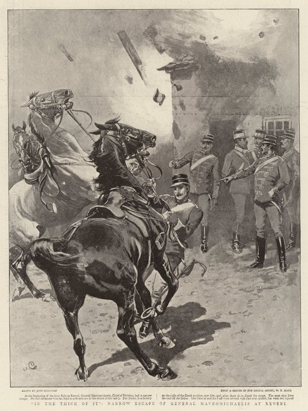 Mitten drin, knappe Flucht von General Mavromichaelis in Reveni von John Charlton