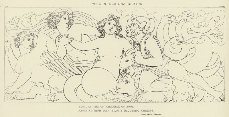 Typhon, Echidna, Geryon von John Flaxman