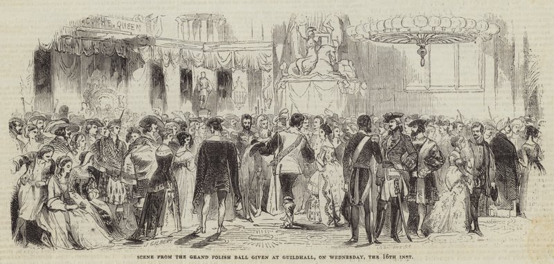 Szene vom großen polnischen Ball in der Guildhall, am Mittwoch, den 16. von John Gilbert