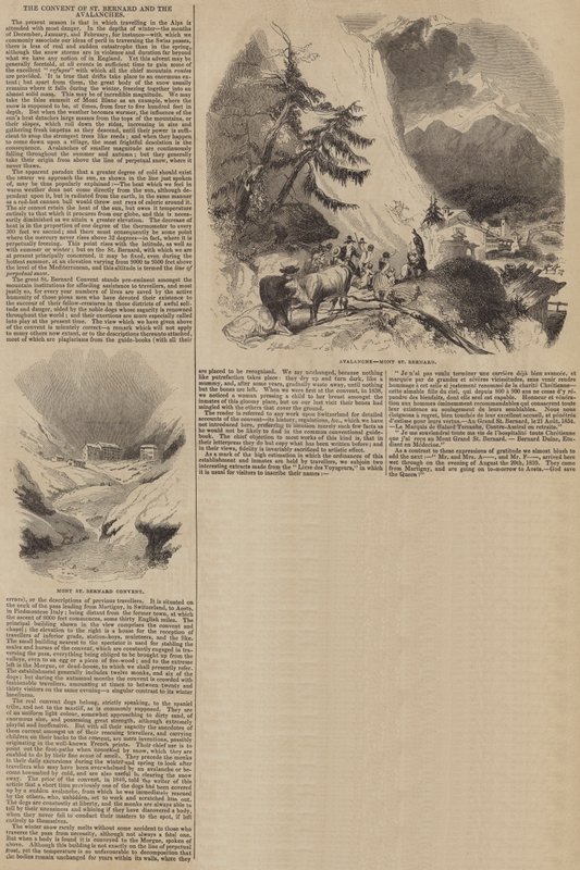 Das Kloster von St. Bernhard und die Lawinen von John Gilbert