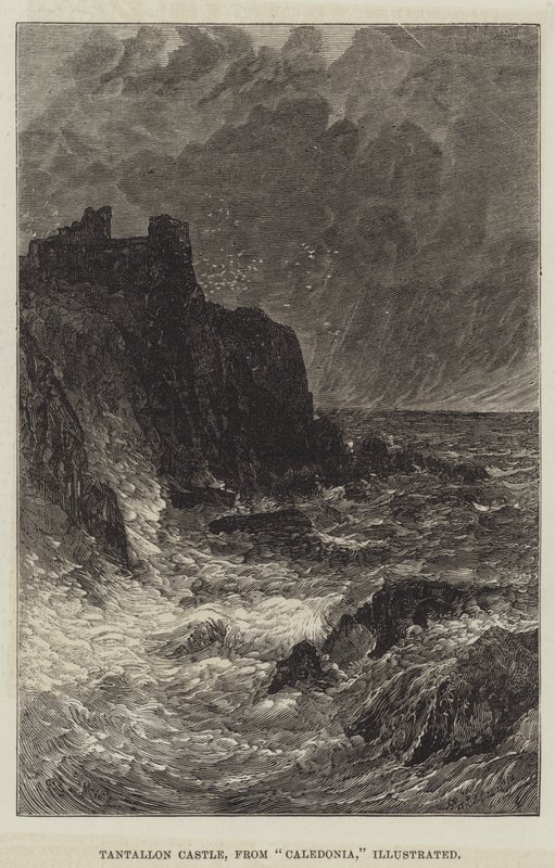 Tantallon Castle, aus Caledonia, illustriert von John MacWhirter