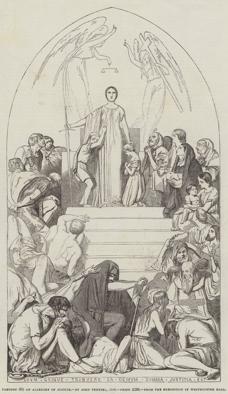 Karikatur, Eine Allegorie der Gerechtigkeit von John Tenniel