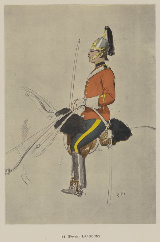 1. Royals Dragoons (Farblithografie) von John (after) Charlton